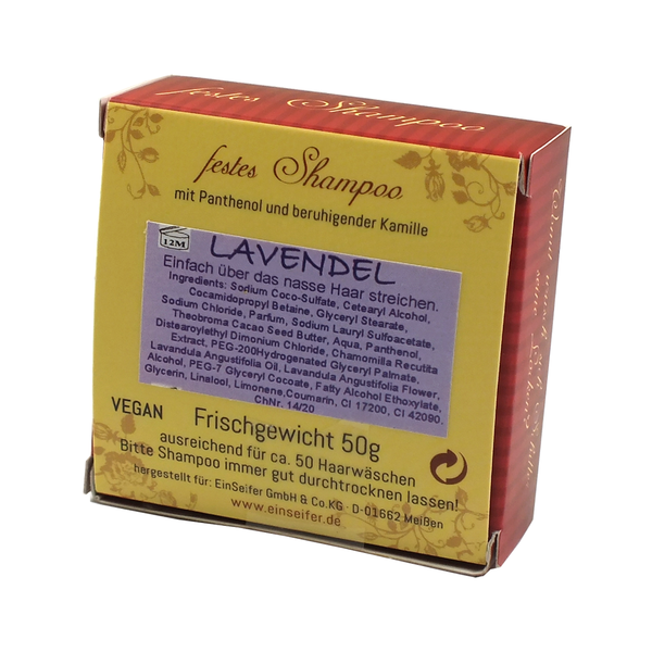 Haarseife Lavendel 50g vegan gut geeignet bei Schuppen und coloriertem Haar
