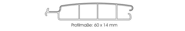 Profil PVC P60 mit geklebten Endkappen